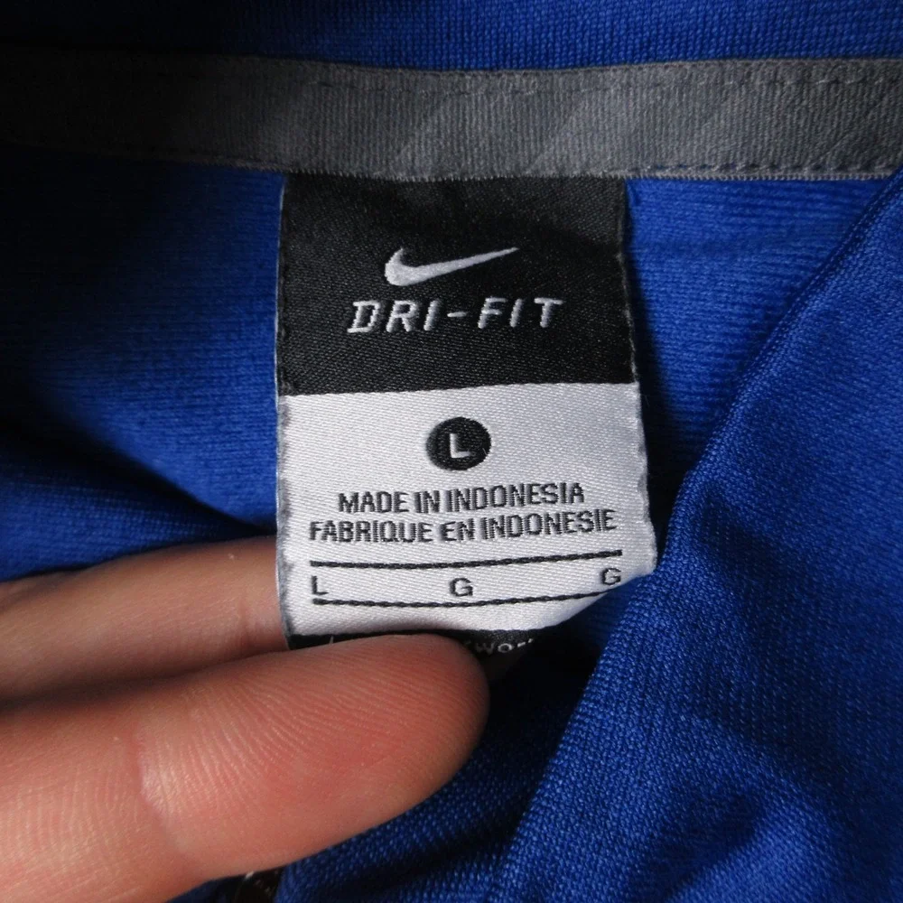 Kentucky Wildcats Sweater Men Large Blue 1/4 Zip Pullover Nike Drifit Basketball